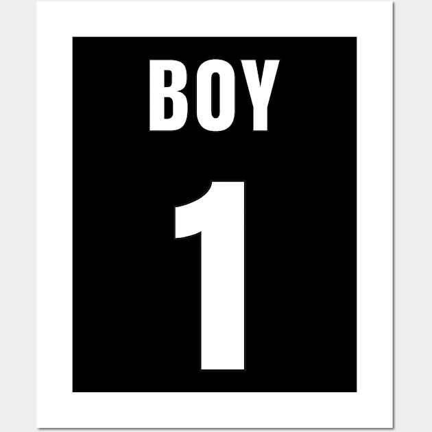 BOY NUMBER 1 FRONT-PRINT Wall Art by mn9